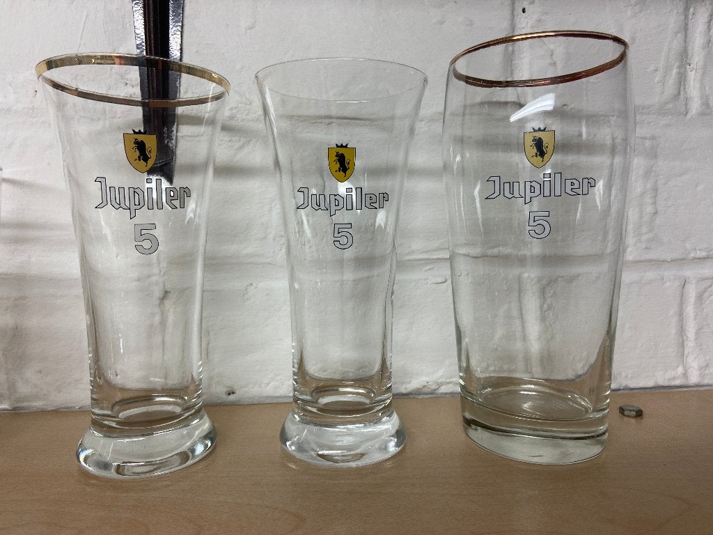 Verres Jupiler 5, Collections, Enlèvement, Comme neuf, Verre ou Verres, Jupiler