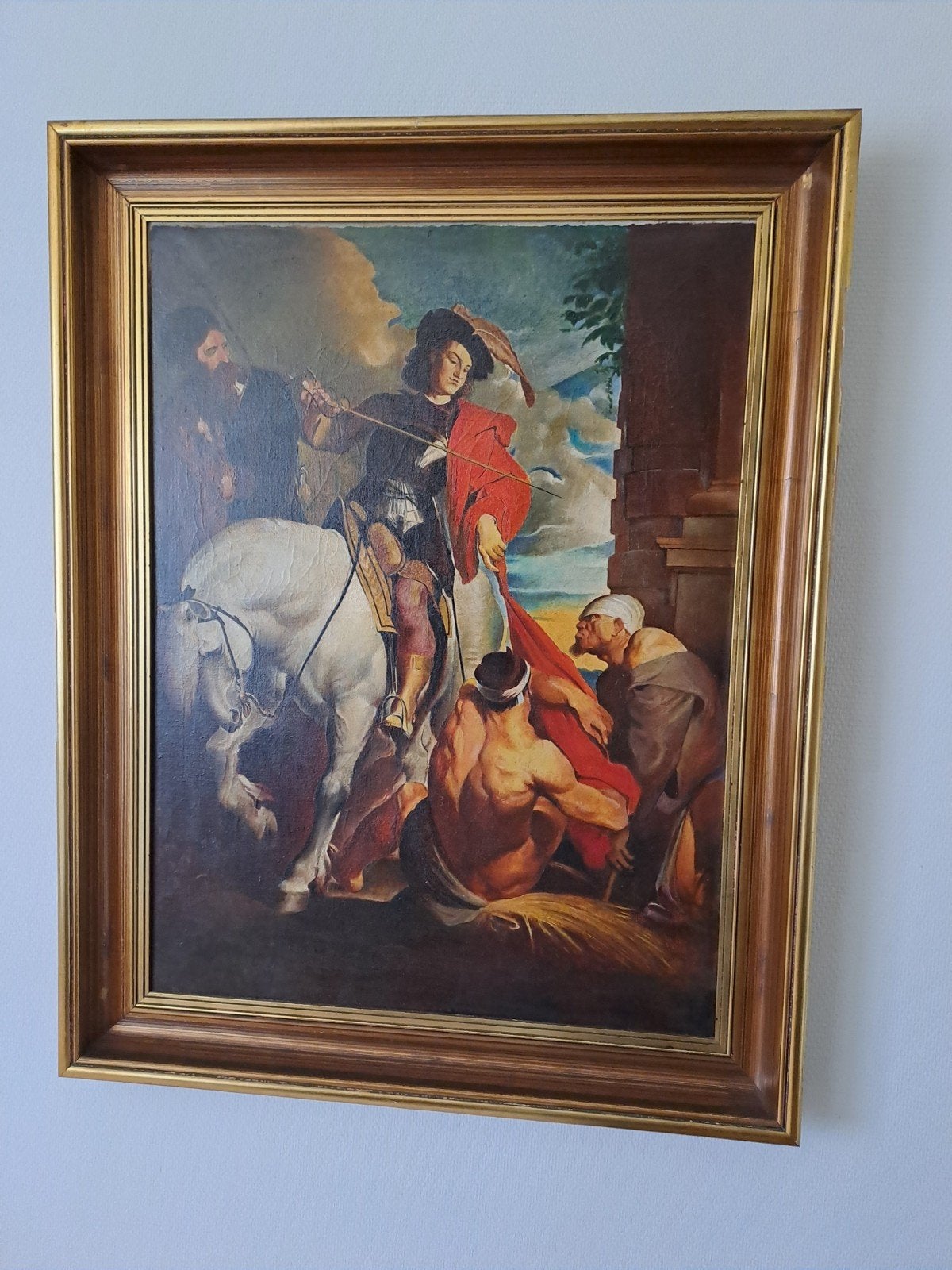 Schilderij op doek 60 0p 80 zonder de kader, Antiek en Kunst, Ophalen, Doek