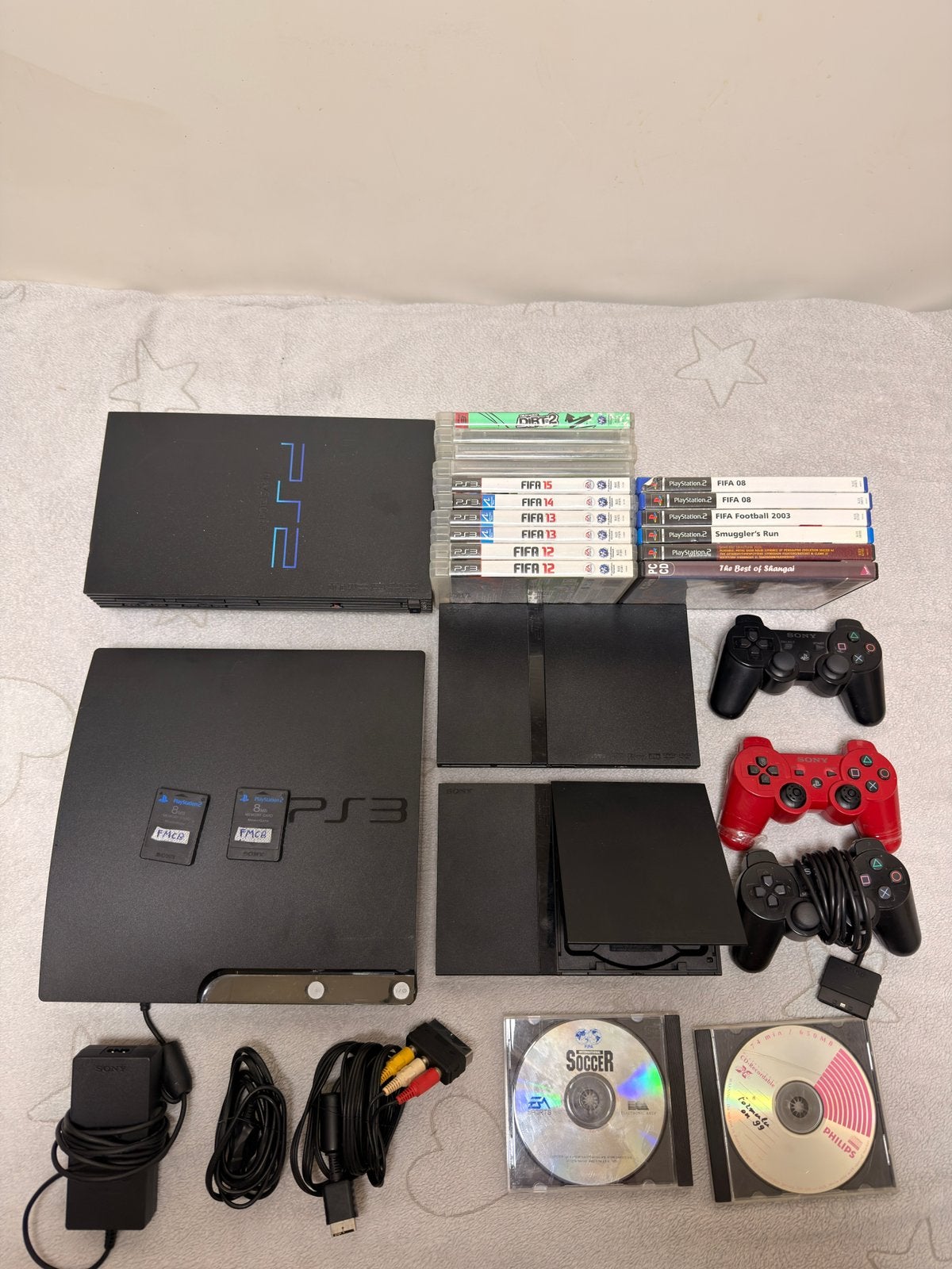 3x PS2 + 1x PS3 Console Bundle – Games, Controllers, Ophalen, Zo goed als nieuw