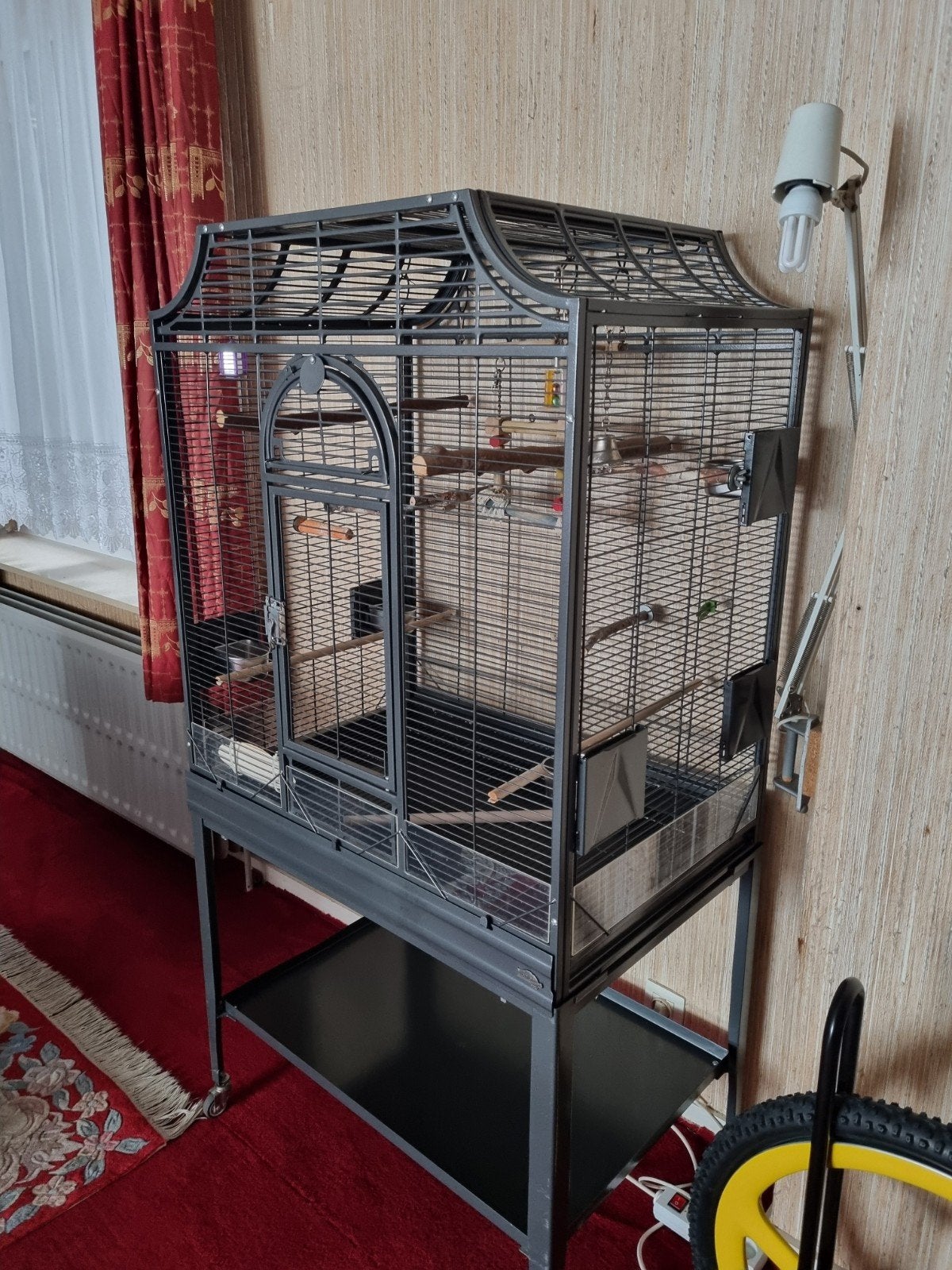 Grote vogelkooi zgan, Ophalen, Vogelkooi