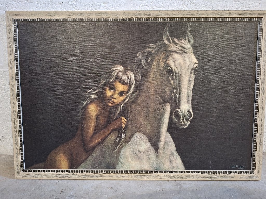 Reproductie van een schilderij van Aimé Van Belleghem, Ophalen