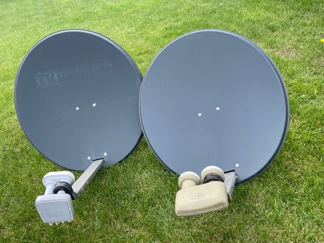 Satelietschotel met Duo LNB, muurbeugel, TV-vl, Audio, Tv en Foto, Schotelantennes, Ophalen