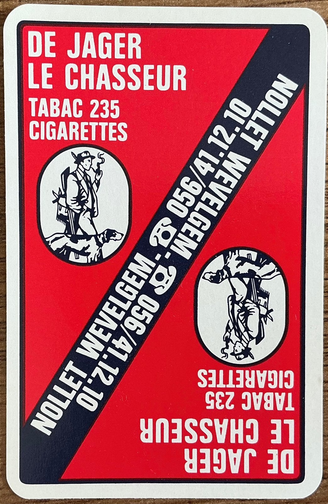 Joker TABAC 235/CIGARETTES/LE CHASSEUR/NOLLET/WEVELGEM, Enlèvement ou Envoi, Comme neuf, Joker(s)