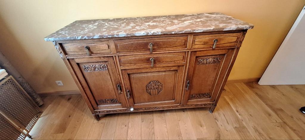Dressoir met marmer, Ophalen