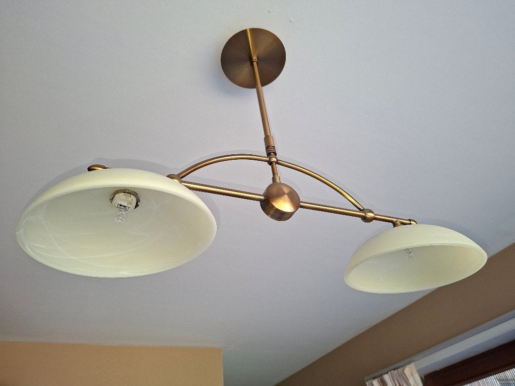 Lampen | Kroonluchters, Maison & Meubles, Lampes | Suspensions, Enlèvement, Comme neuf, Verre, Gebruik als keuken hang lamp