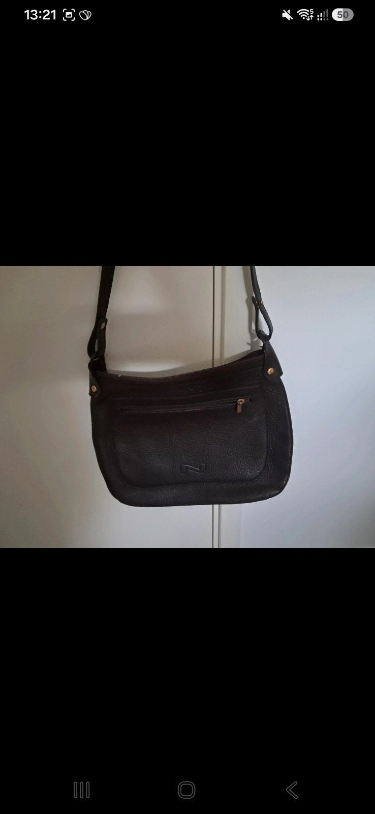 handtas Nathan, Ophalen of Verzenden, Gebruikt, Bruin, Leer