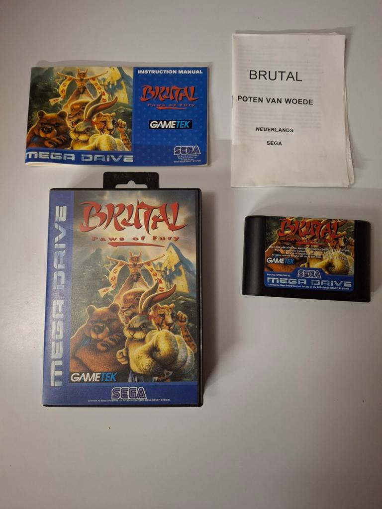 Brutal: Paws of Fury - CIB + NL Handleiding, Games en Spelcomputers, Spelcomputers | Sega, Ophalen of Verzenden, Zo goed als nieuw