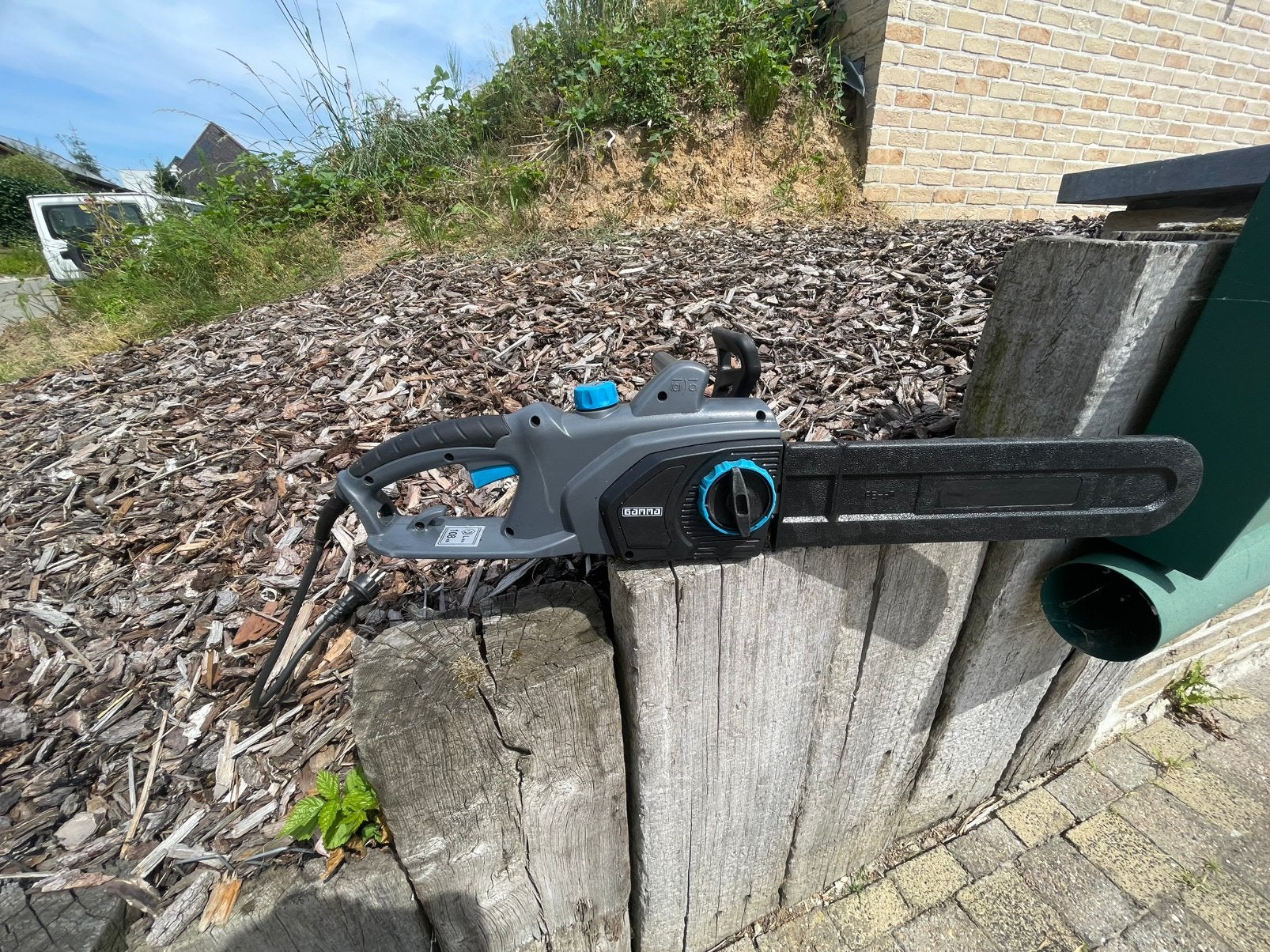 Elektrische kettingzaag gamma, Ophalen, Zo goed als nieuw