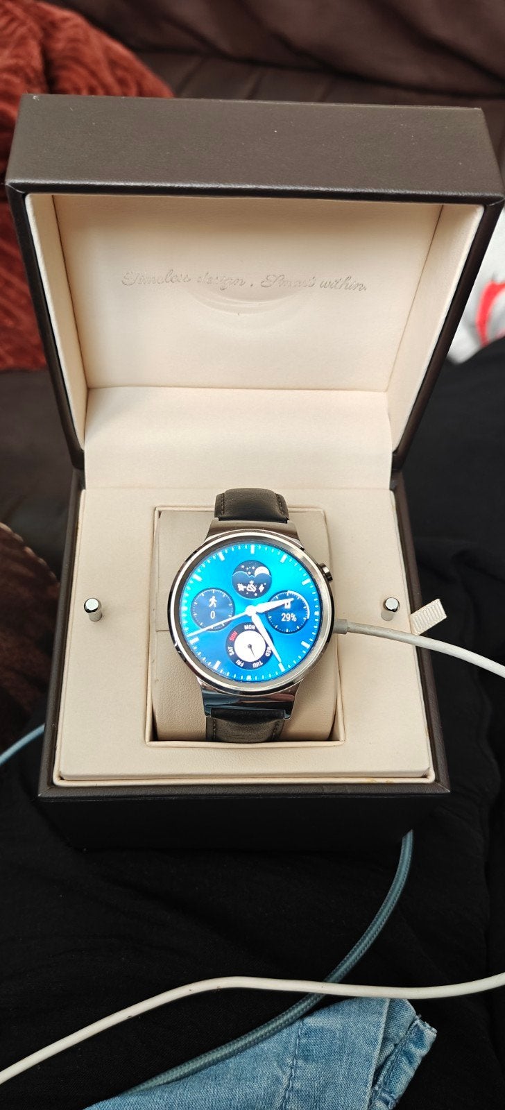Montre connectée Huawei Watch Classic W1, Bijoux, Sacs & Beauté, Enlèvement, Acier, Cuir