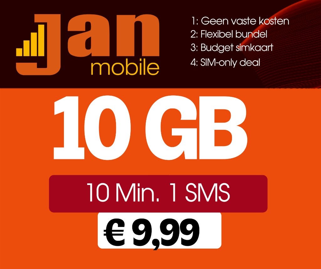 Carte SIM prépayée Jan Mobile,plus de données à moindre coût, Envoi, Neuf, Autres fournisseurs, Carte Sim