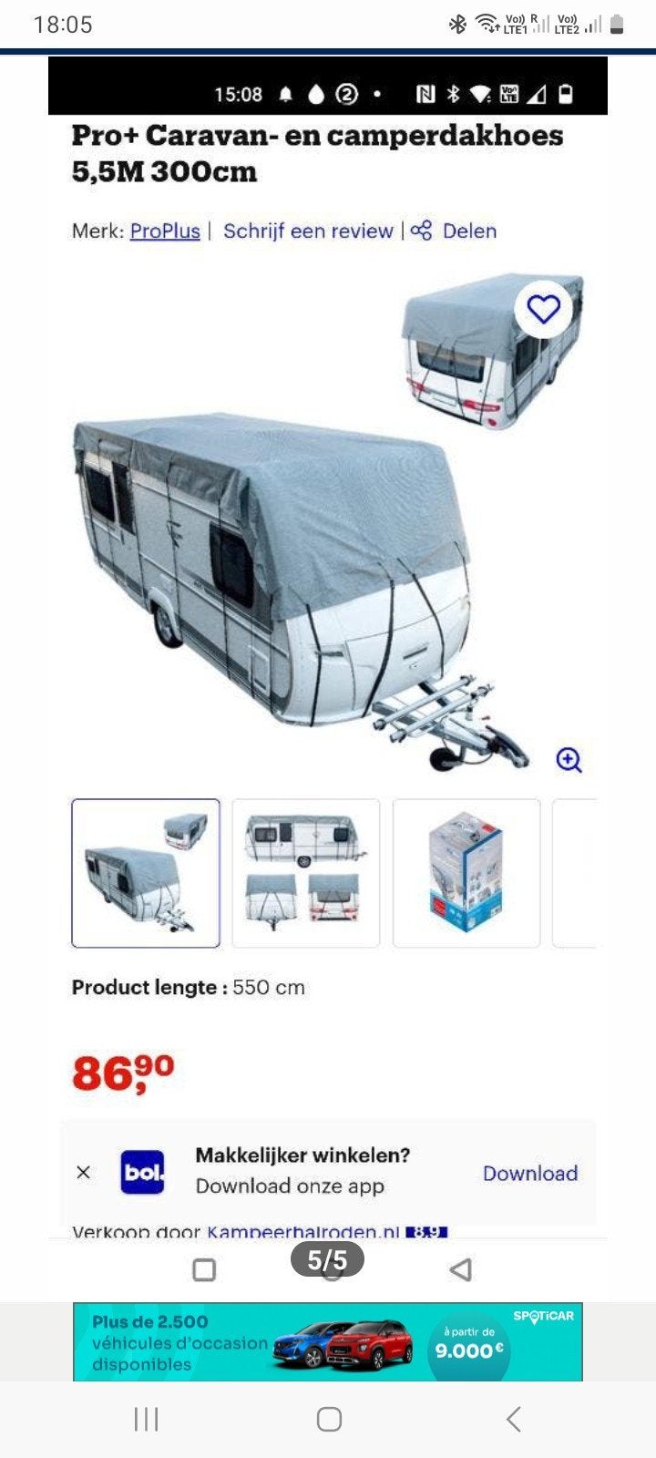 bache protection caravane mobilhome, Caravanes & Camping, Enlèvement