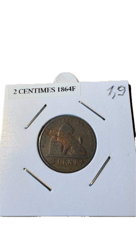 LEOPOLD I: 20 cent 1864F, Ophalen of Verzenden