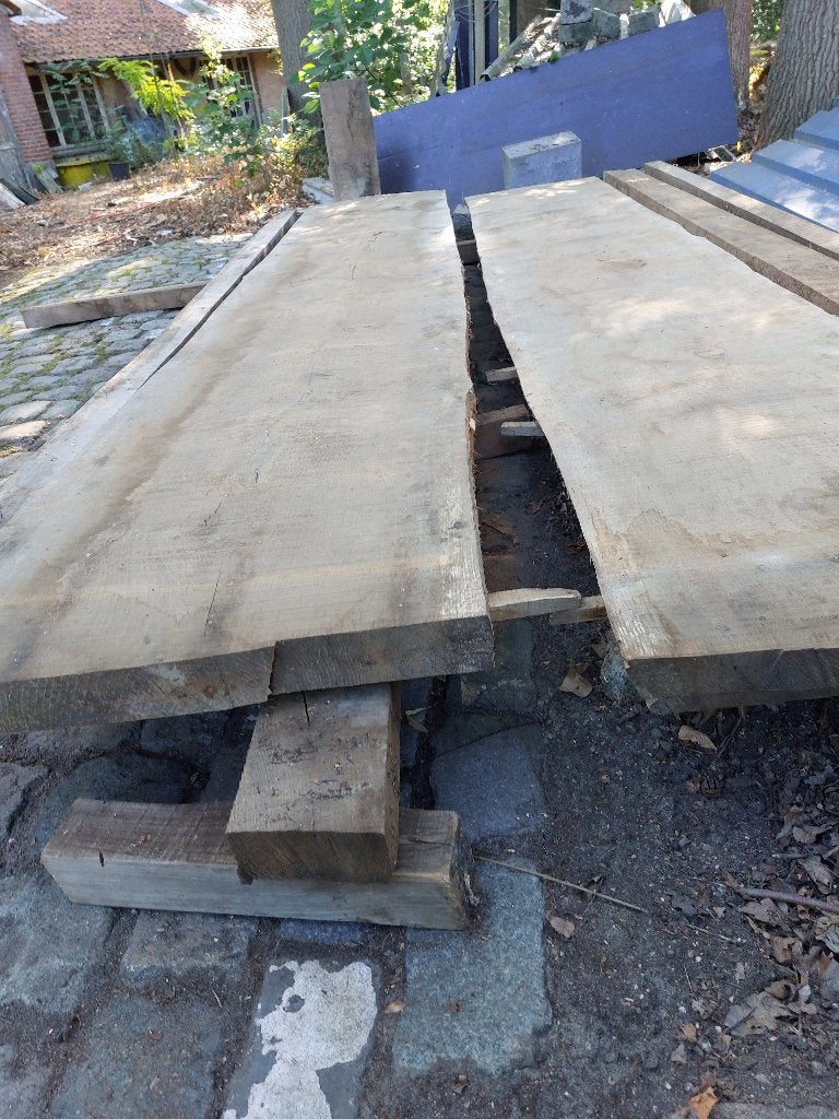 Eiken boomschalies, Doe-het-zelf en Bouw, Hout en Planken, Ophalen, Eiken, Nieuw, Balk