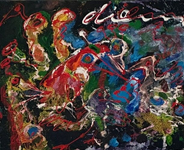 Peter Diem - "Tea Party", Antiek en Kunst, Kunst | Schilderijen | Modern, Ophalen, Handgeschilderd, Acrylverf