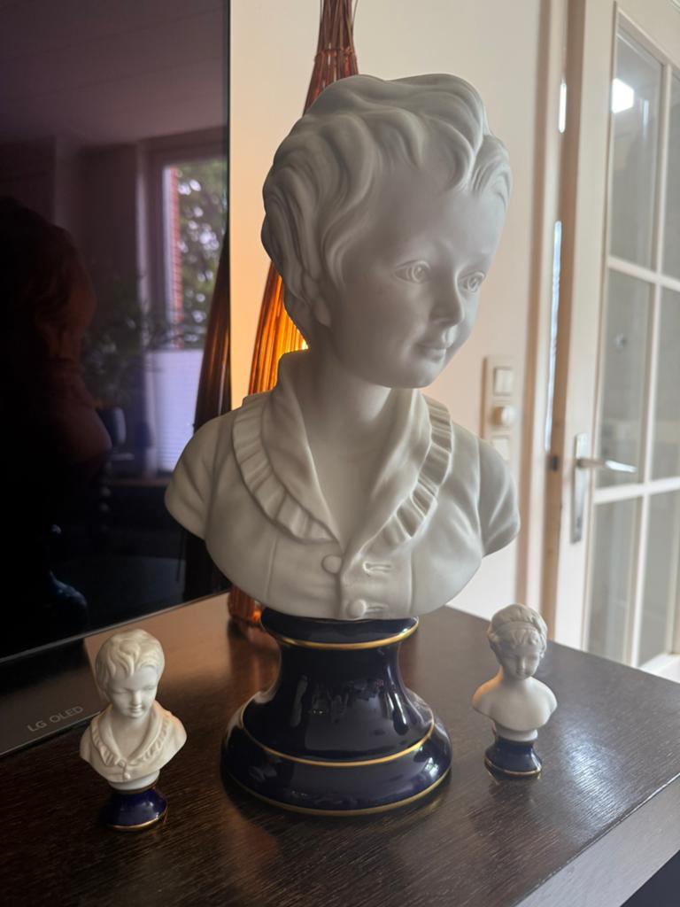 Grote Camille Tharaud Limoges buste + 2 mini bustes, Ophalen