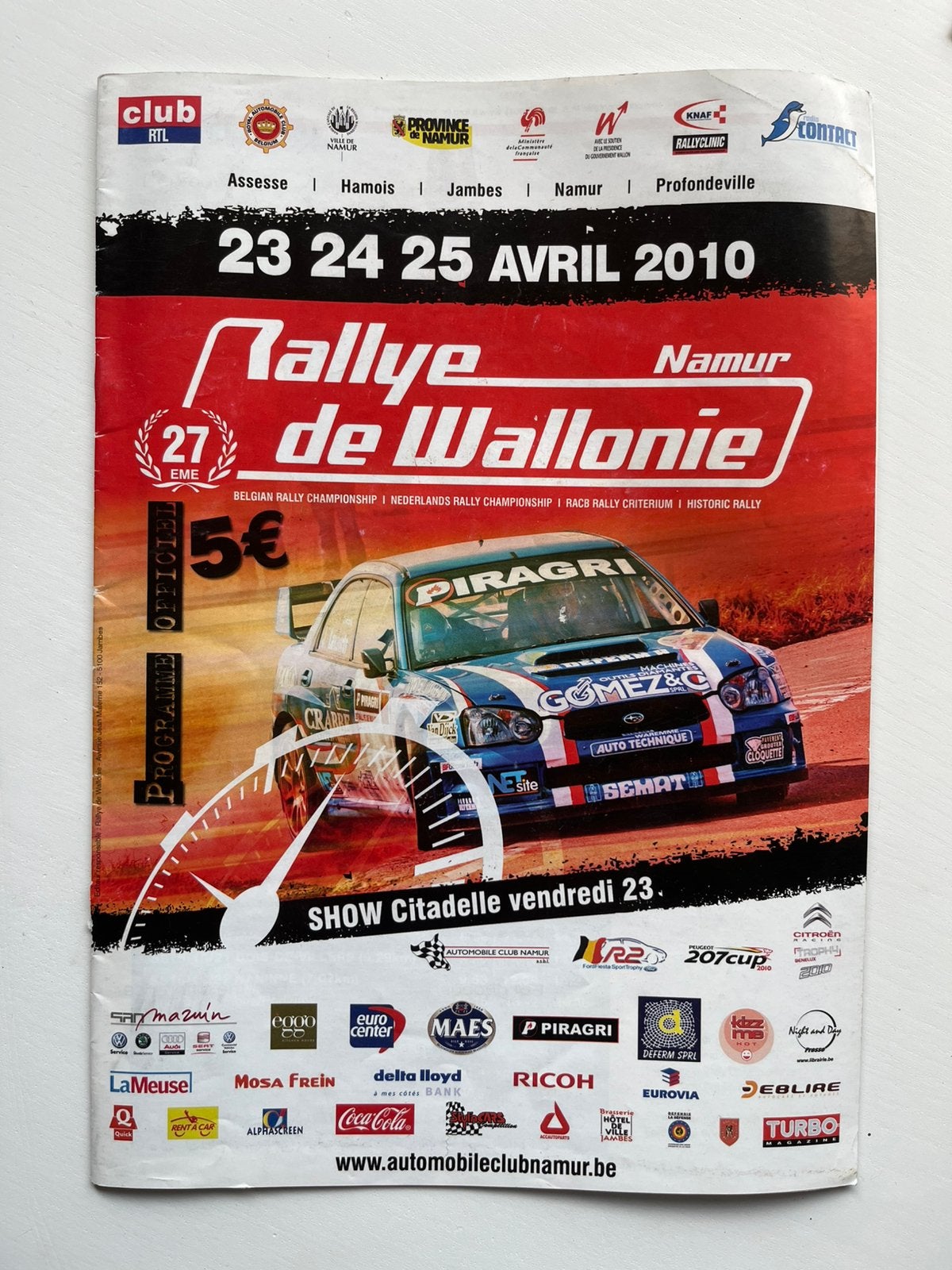 Programma: Rallye de Wallonie 2010, Ophalen of Verzenden, Gelezen