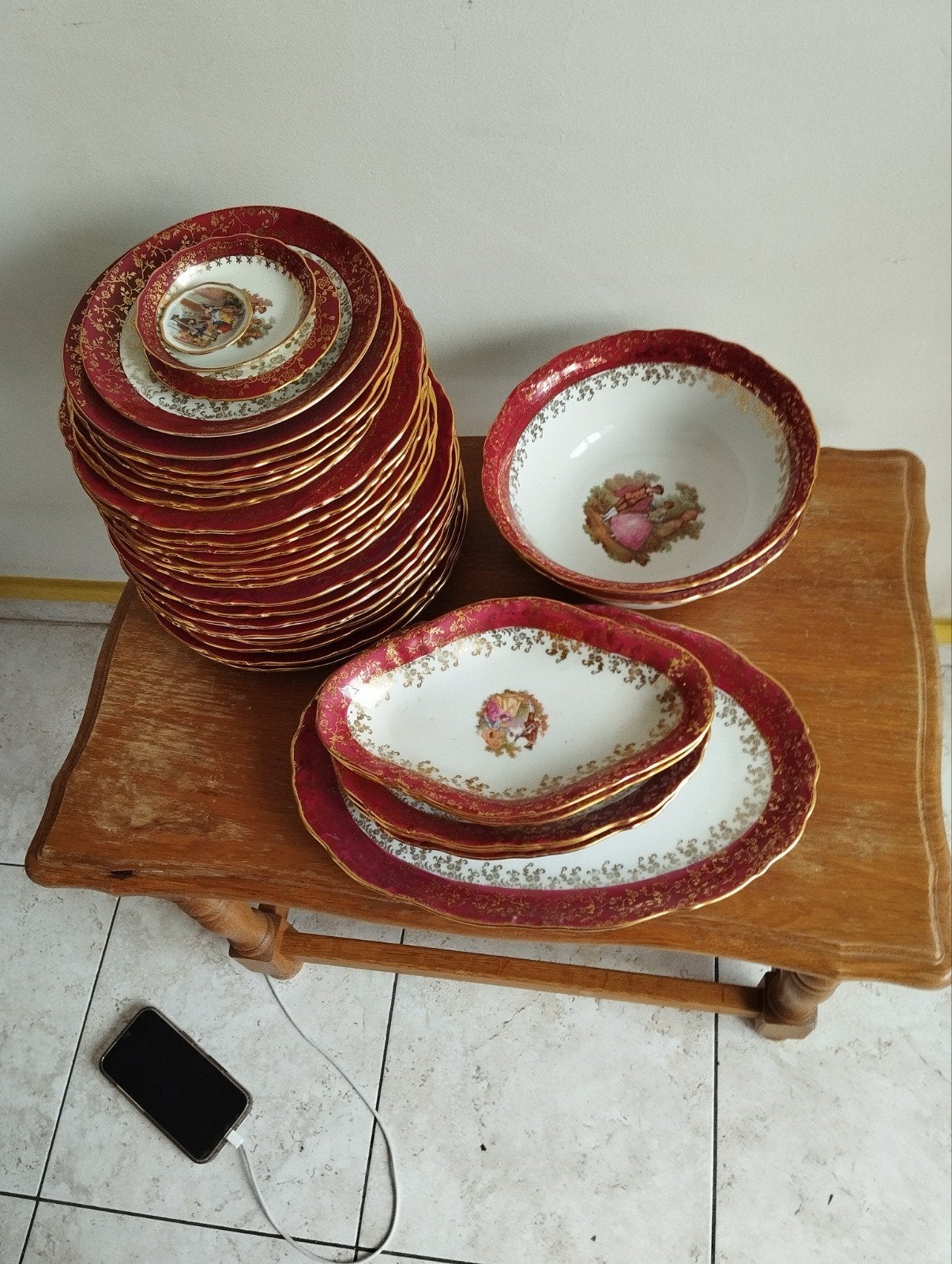 Serviesje, Antiquités & Art, Antiquités | Services (vaisselle) complet, Enlèvement