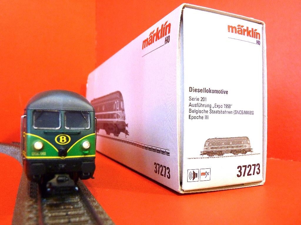 MÄRKLIN 37273 - LOCOMOTIEF 201 NMBS - EXPO 58 - DIGITAAL H0, Wisselstroom, Locomotief, Nieuw, Ophalen of Verzenden