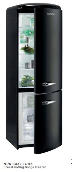 Gorenje Retro Combi koelkast A++ met wat werk (RK60359OBK), Electroménager, 160 cm ou plus, Enlèvement, Utilisé, 200 litres ou plus