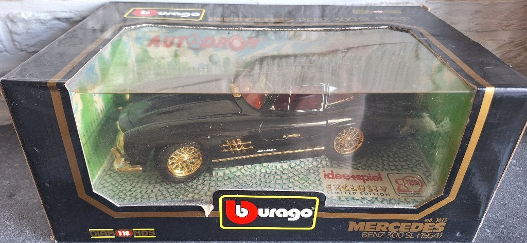 Burago Mercedes 300 SL - 1/18 - Autodrom limited edition, Ophalen of Verzenden, Zo goed als nieuw, Auto, Burago