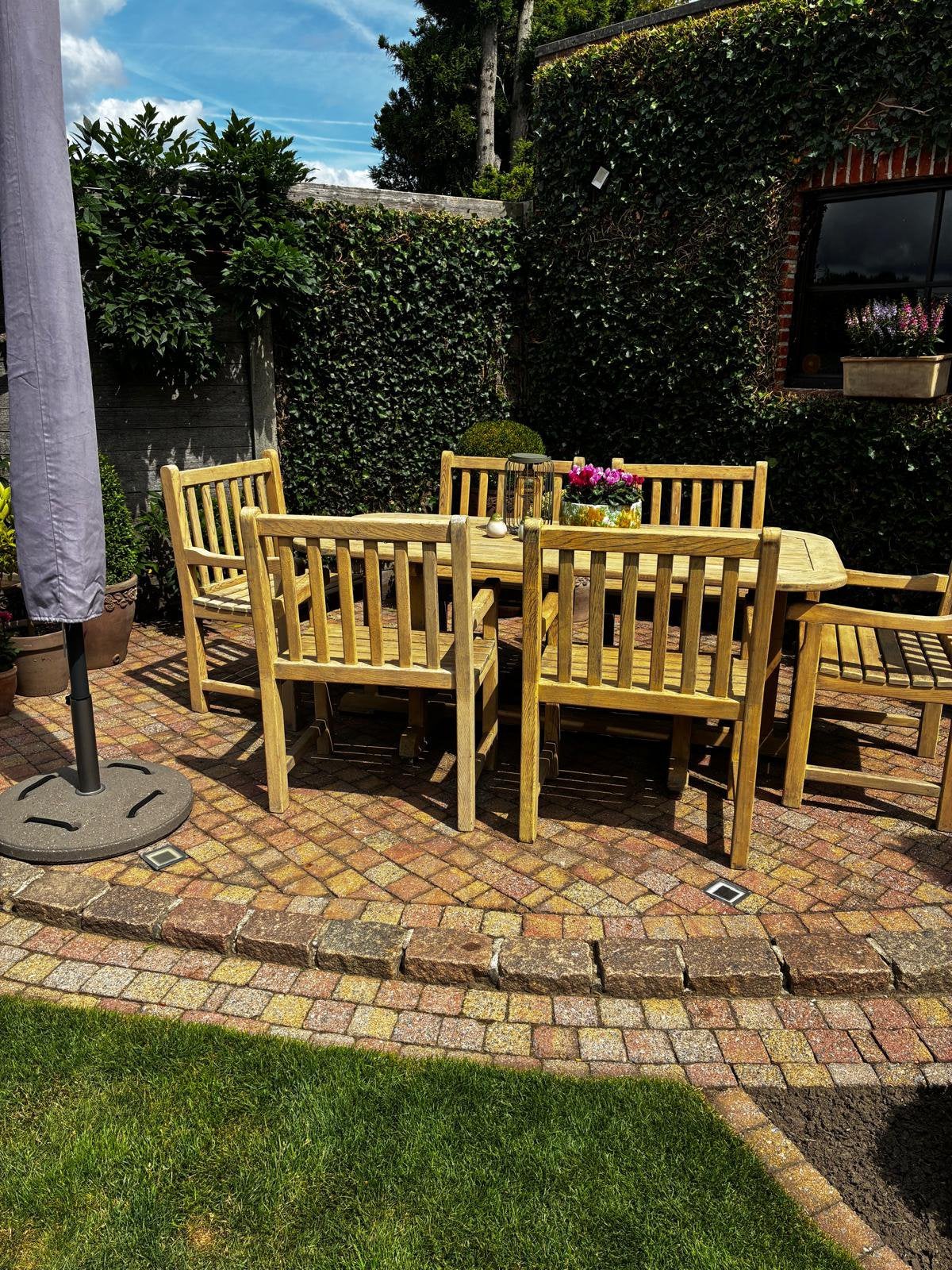Tuinset, Jardin & Terrasse, Ensembles de jardin, Table à dinner, Salons de jardin, Comme neuf, Enlèvement