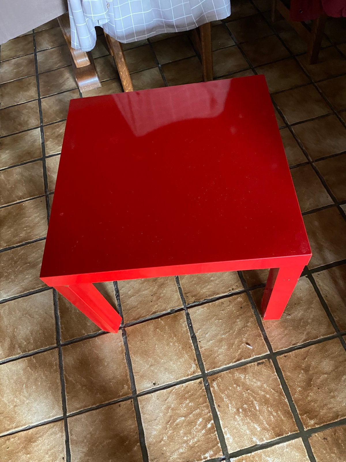 bijzettafel kindertafel, Ophalen, Kunststof, Vierkant, Zo goed als nieuw