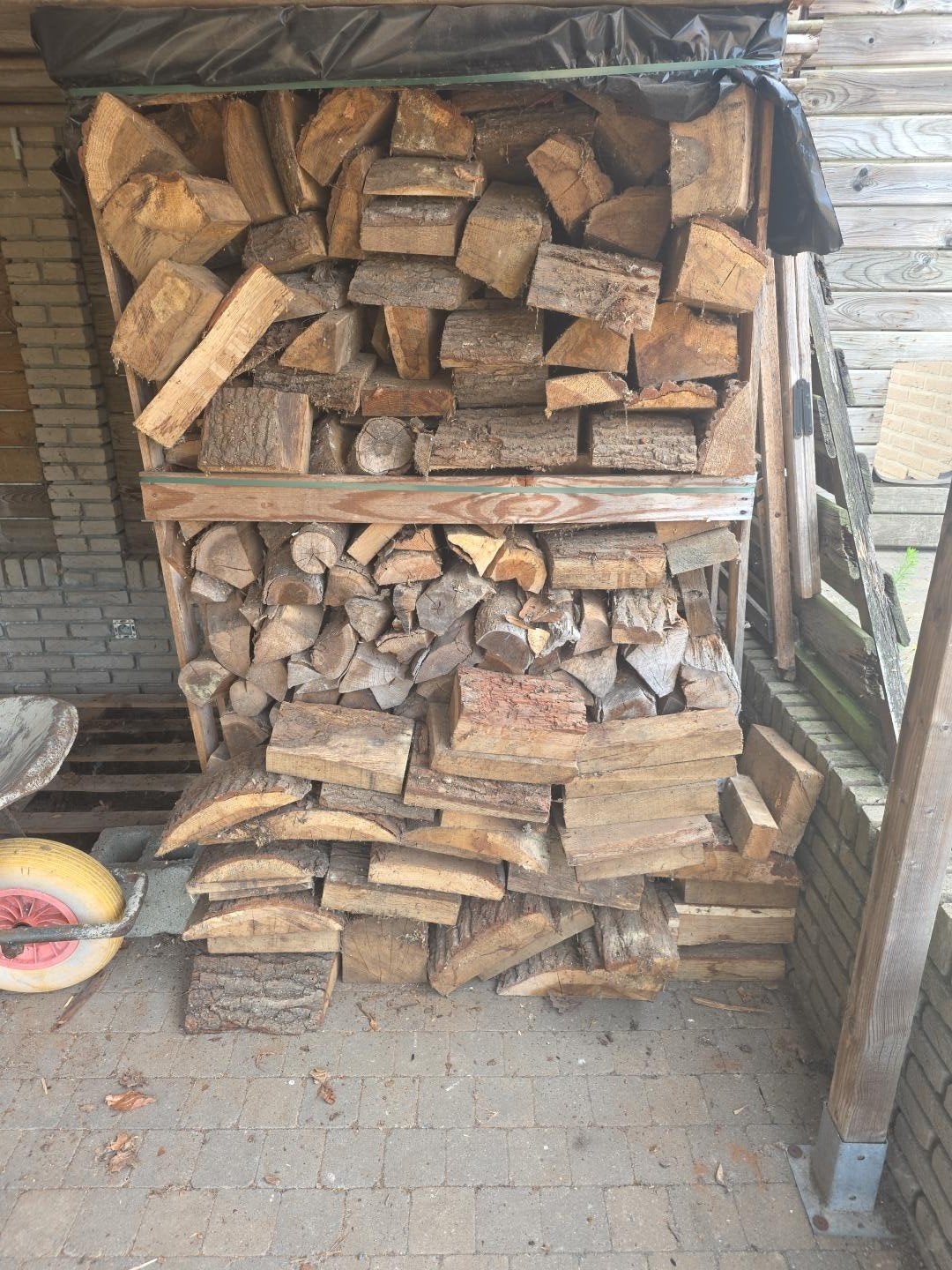 grote partij hout, DROOG!, Tuin en Terras, Brandhout, Ophalen, Blokken