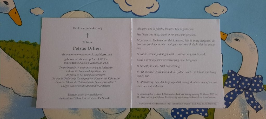 bidprentje rijkswacht, Verzamelen, Bidprentjes en Rouwkaarten, Ophalen of Verzenden, Bidprentje