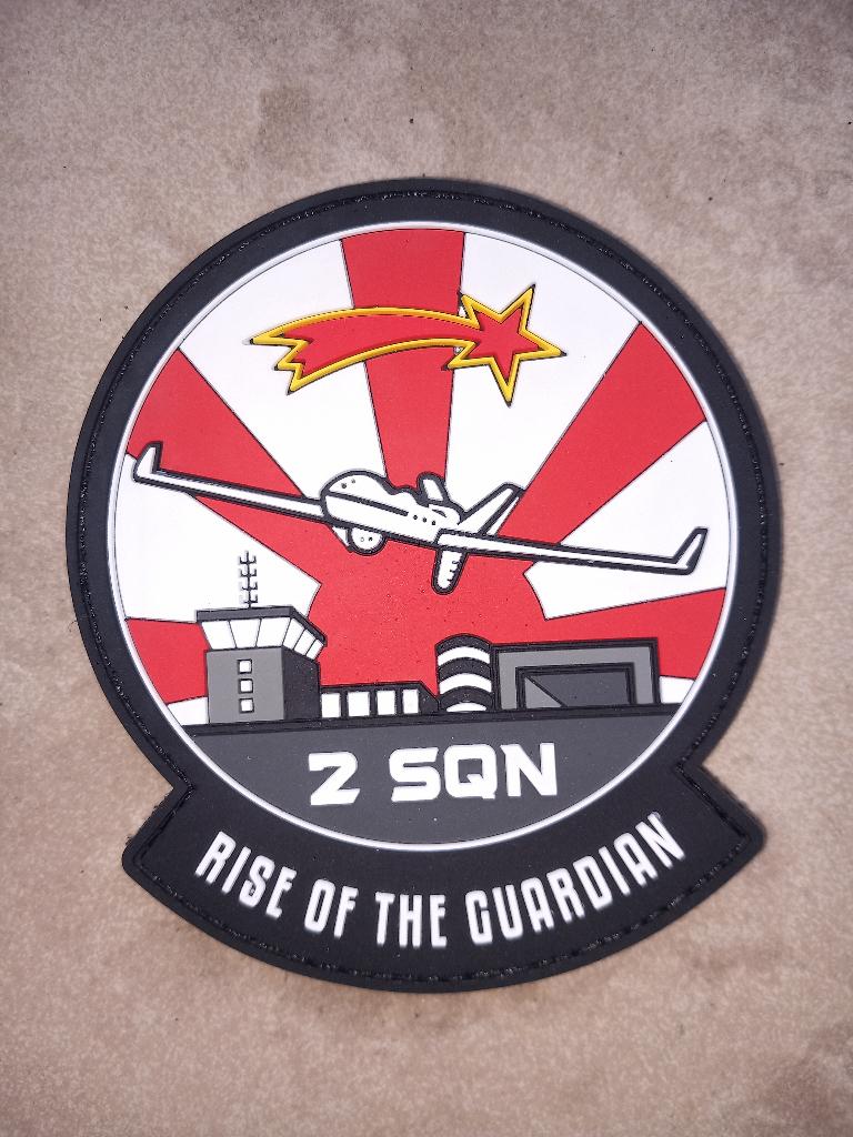 2 sqn MQ-9B Florennes, Verzenden, Nieuw, Patch, Badge of Embleem