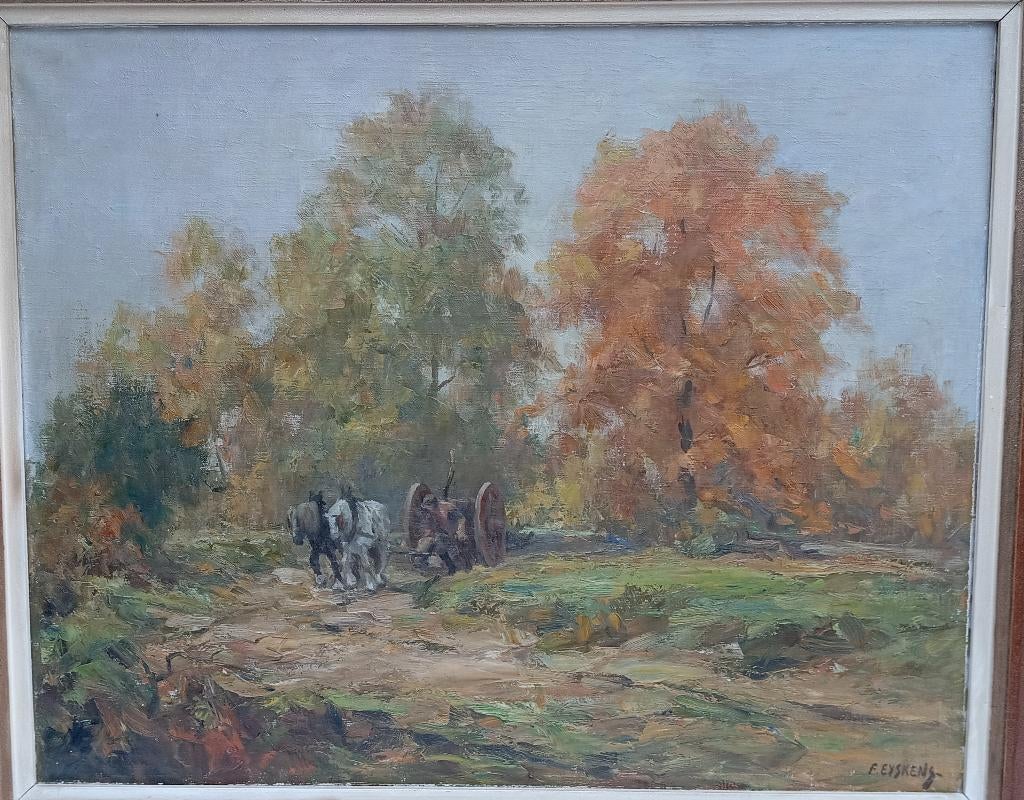 FELIX EYSKENS (1882-1968) GROOT SCHILDERIJ, Antiek en Kunst, Ophalen