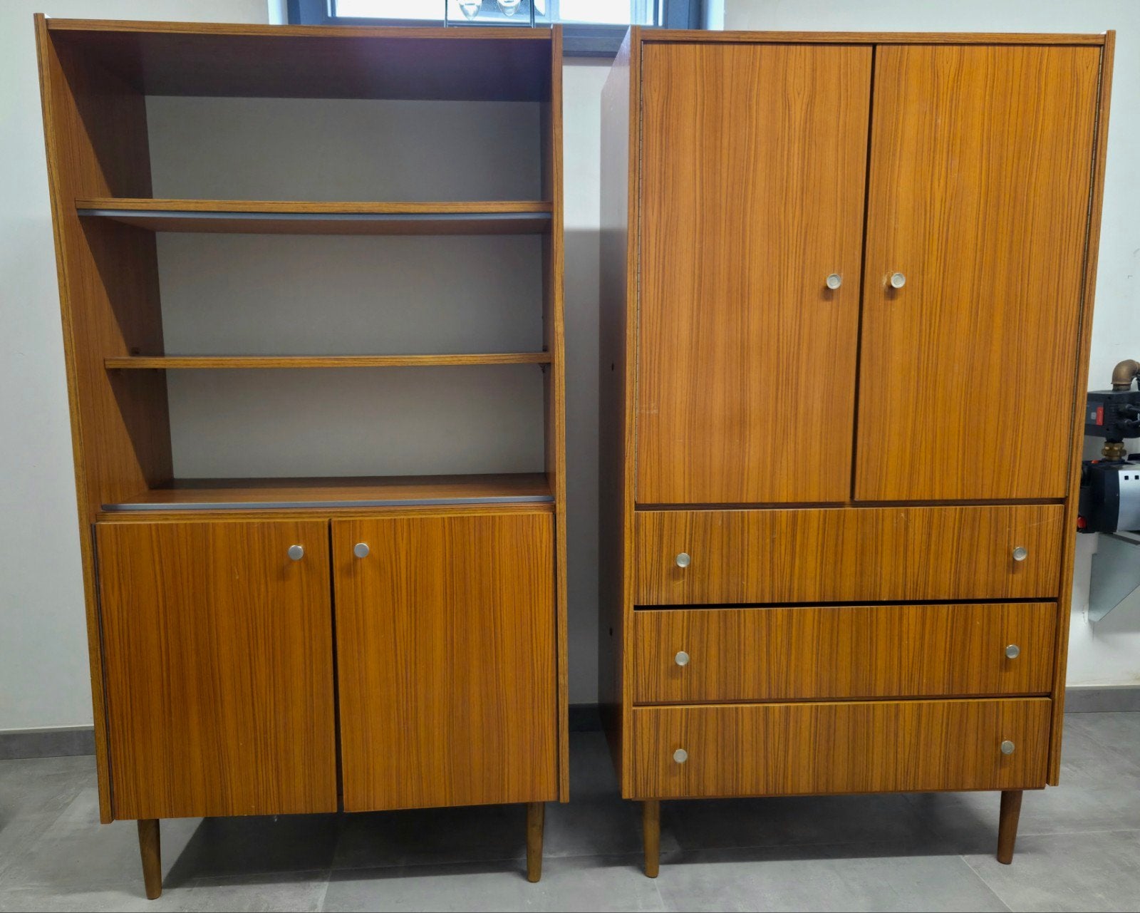Ensemble mobilier vintage scandinave-Années 60-pieds compas, Enlèvement