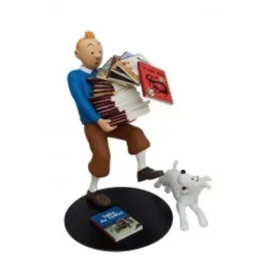 KUIFJE MET DE ALBUMS VERSIE 2 B/C ALS NIEUW, Ophalen of Verzenden, Kuifje, Zo goed als nieuw, Beeldje of Figuurtje