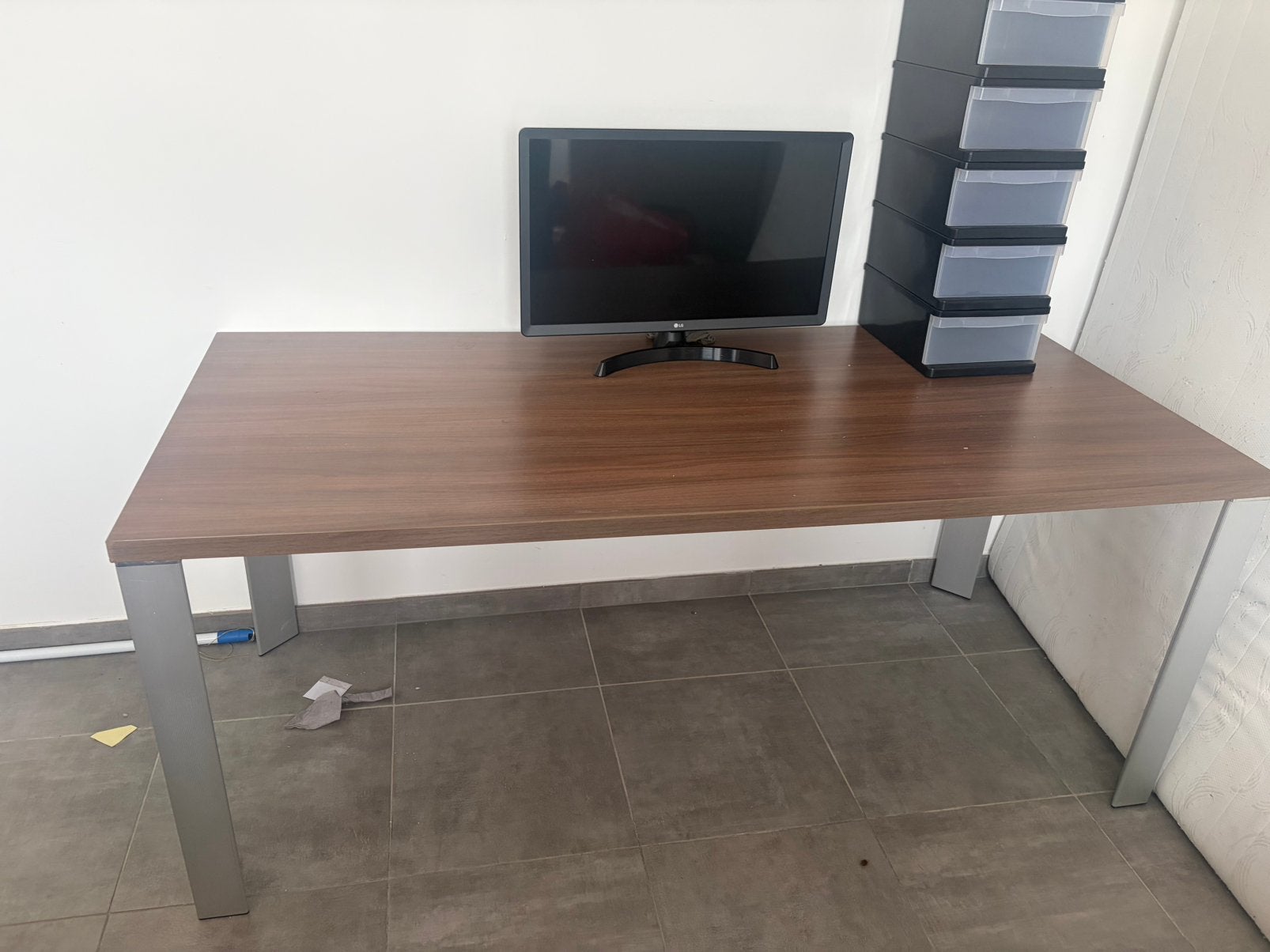 Bureau set, Maison & Meubles, 180 cm, Comme neuf, Enlèvement, Brun