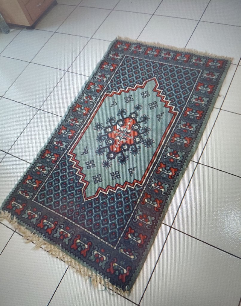 Carpette Bleue, 100 à 150 cm, Bleu, Enlèvement, Utilisé