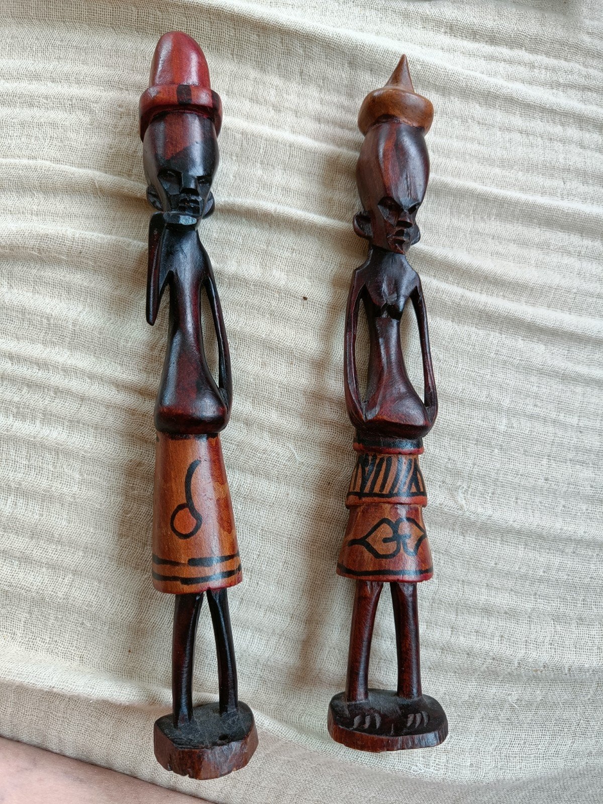 afrikaanse beelden hout, Antiek en Kunst, Kunst | Beelden en Houtsnijwerken, Ophalen, Hout