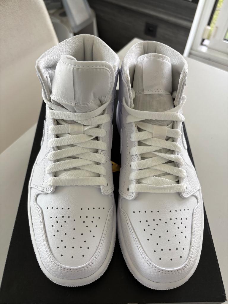 Air jordan 1 mid, Ophalen, Wit, Nike, Zo goed als nieuw