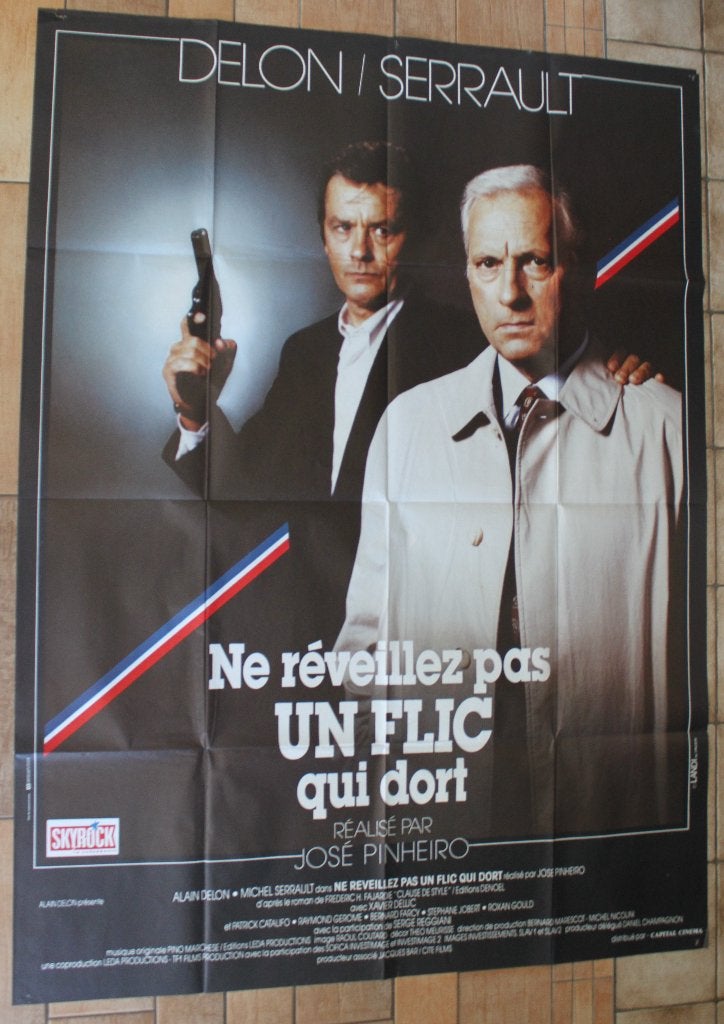 filmaffiche Alain Delon ne reveillez pas XL filmposter, Verzamelen, Rechthoekig Staand, Deurposter of groter, Ophalen of Verzenden