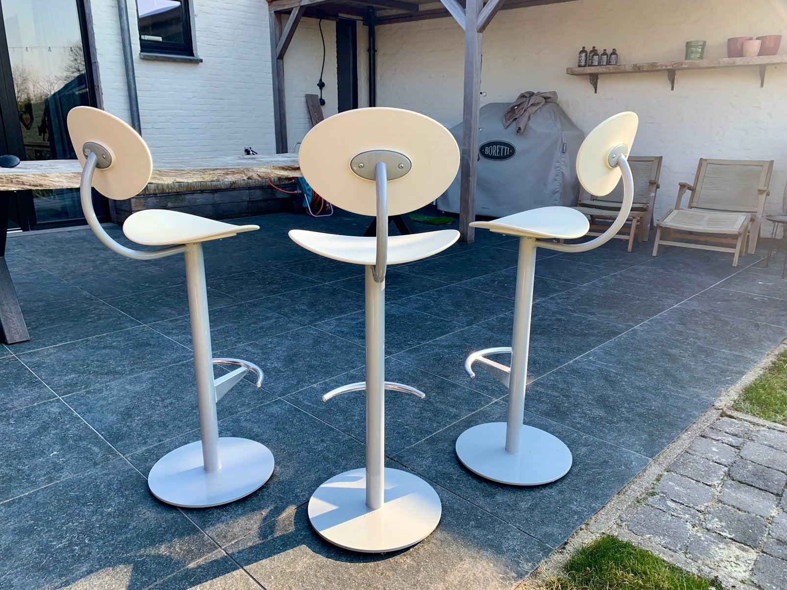 3 witte krukken, Tuin en Terras, Ophalen, Zo goed als nieuw, Overige materialen