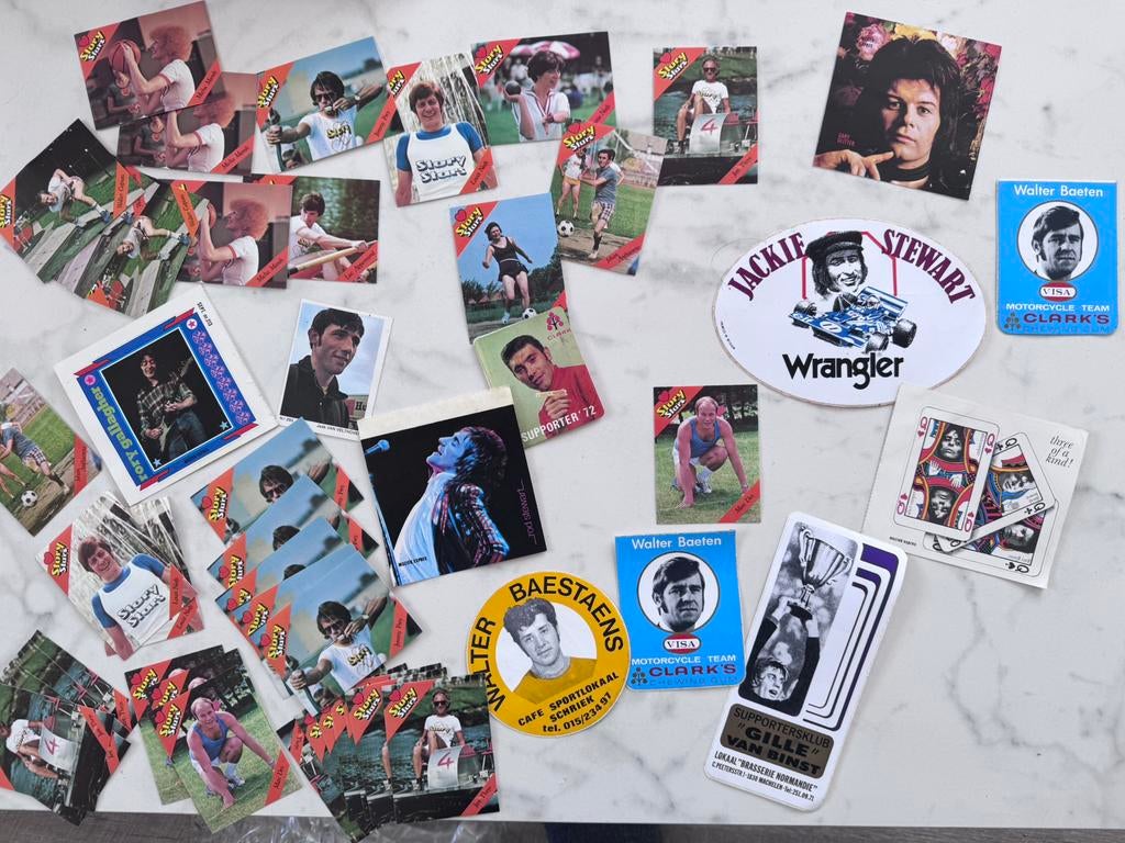 Retro stickers bekende personen, Verzamelen, Ophalen of Verzenden, Zo goed als nieuw