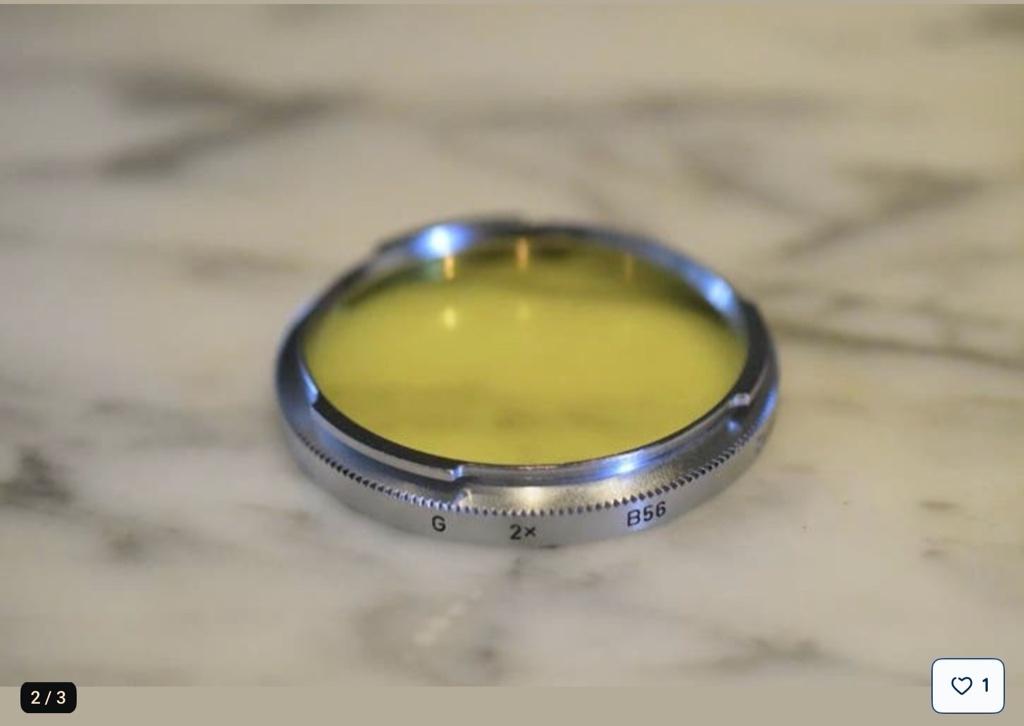 Filtre jaune Zeiss Ikon Contarex B56, Autres marques, Enlèvement ou Envoi, 50 à 60 mm, Comme neuf