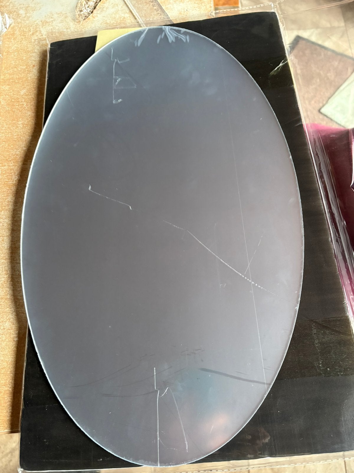 Miroir avec sa protection, Maison & Meubles, Accessoires pour la Maison | Miroirs, Enlèvement ou Envoi, Moins de 100 cm, Comme neuf