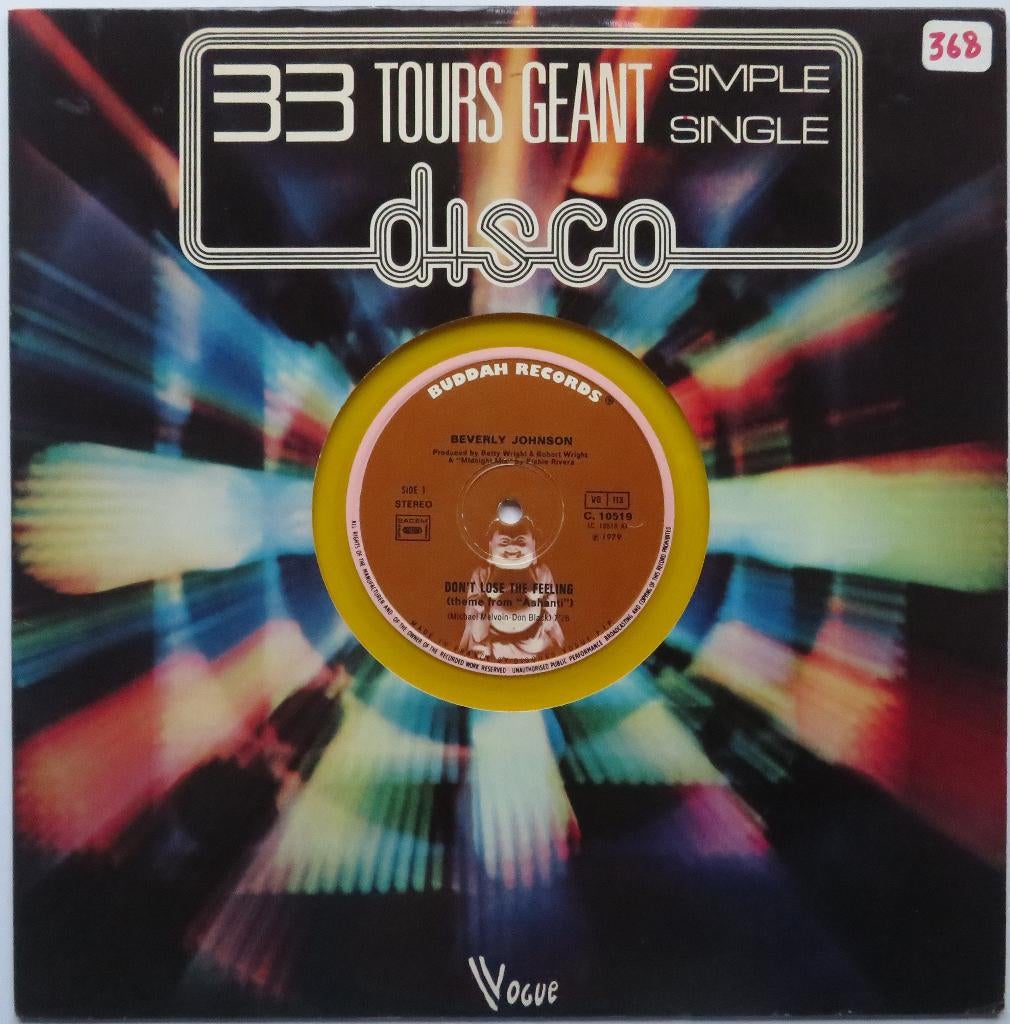 Beverly Johnson - Don't lose the feeling. Maxi, Gebruikt, Beschermende buitenhoes, Ophalen of Verzenden, 1970 - 1979