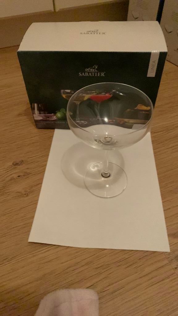 Champagne en cocktail glazen ongebruikt, Enlèvement, Comme neuf