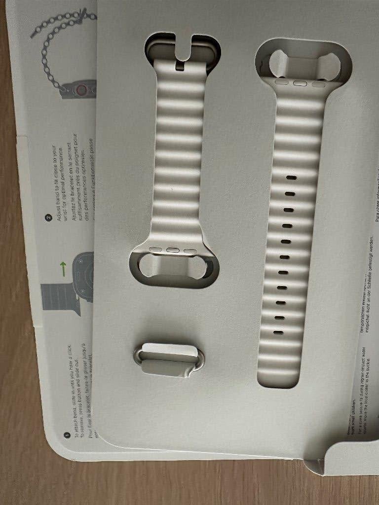 APPLE WATCH BANDJE ULTRA 2 49 MM BANDJE OCEAN BAND TITANIUM, Handtassen en Accessoires, Smartwatches, Nieuw, Android, Wit, Ophalen