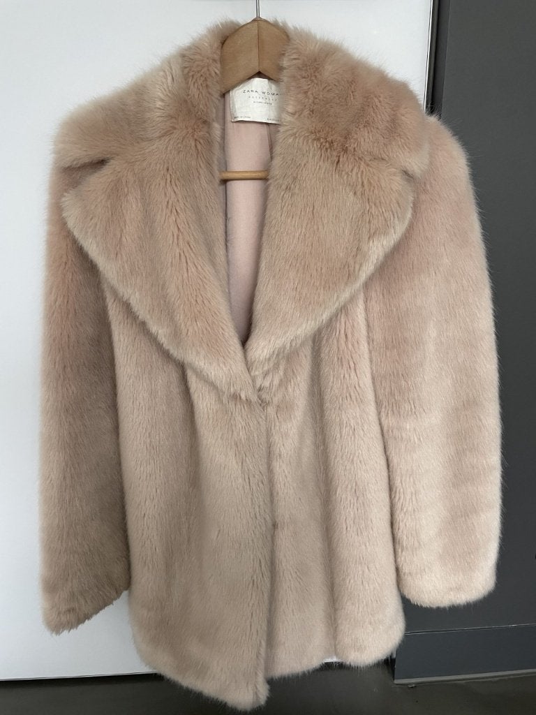 Roze nepbontjas maat XS van ZARA, Kleding | Dames, Zara, Ophalen of Verzenden, Zo goed als nieuw, Roze
