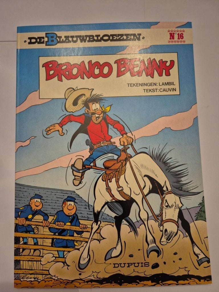 De Blauwbloezen nr. 16 – Bronco Benny – Eerste druk 1980, Livres, Une BD, Envoi, Utilisé