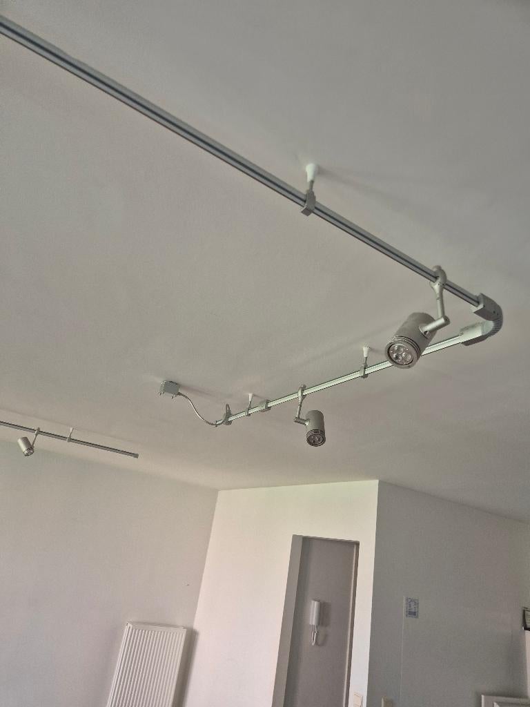 Verlichting rail, Ophalen, Gebruikt, Metaal of Aluminium, Plafondspot of Wandspot