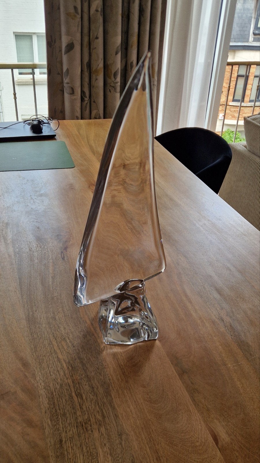 sculpture crystal "la voile" Daum France  60cm, Enlèvement ou Envoi
