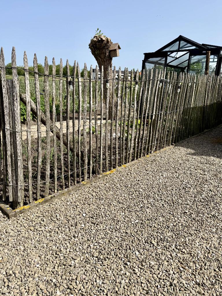 GRATIS kastanje afsluiting, Tuin en Terras, Tuinhekken en Hekwerk, Ophalen, Gebruikt, Hout
