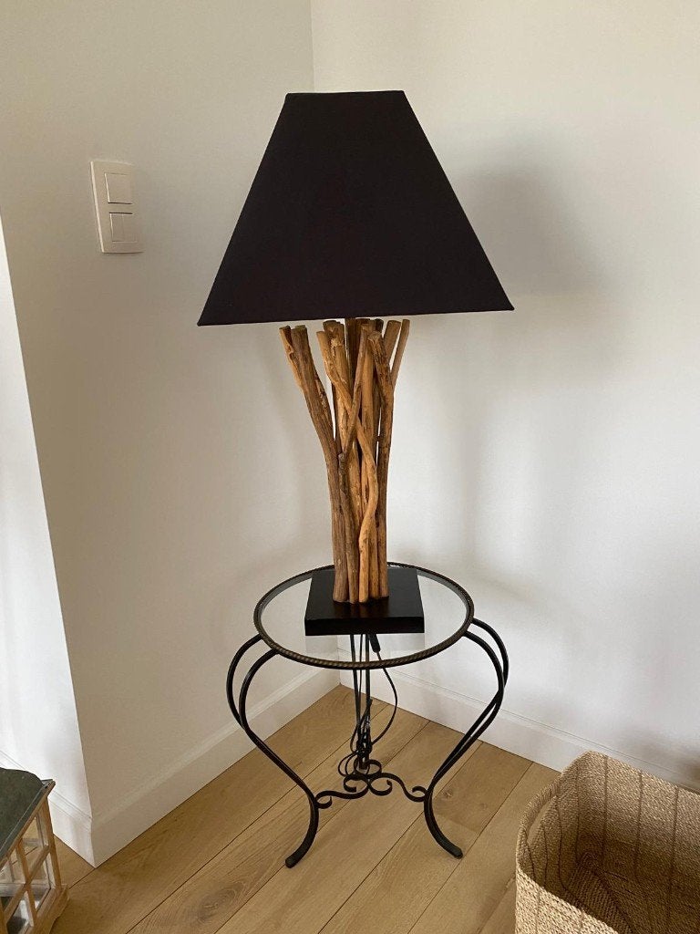 Staanlamp, Huis en Inrichting, Ophalen, Hout, Minder dan 100 cm, Landelijk
